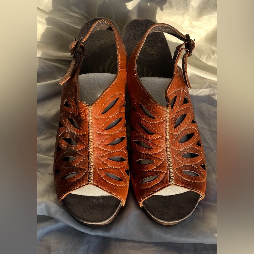 Dansko Rowena Boho Leather Slingback Sandals size 41